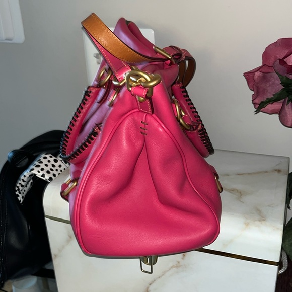 Dooney & Bourke Florentine Large Fuchsia Satchel - Picture 3 of 15